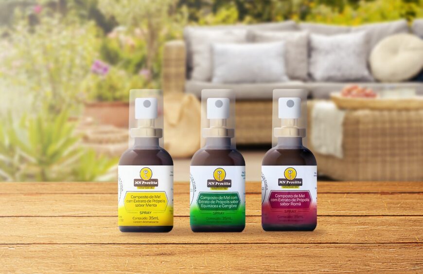 spray de mel com própolis