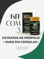 Kit com 3 Extratos de Própolis Ouro em Cápsulas - Saúde Multiplicada