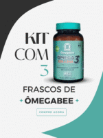 Kit com 3 ÔMEGABEE® - Saúde Completa com Ômega-3 e Própolis Verde